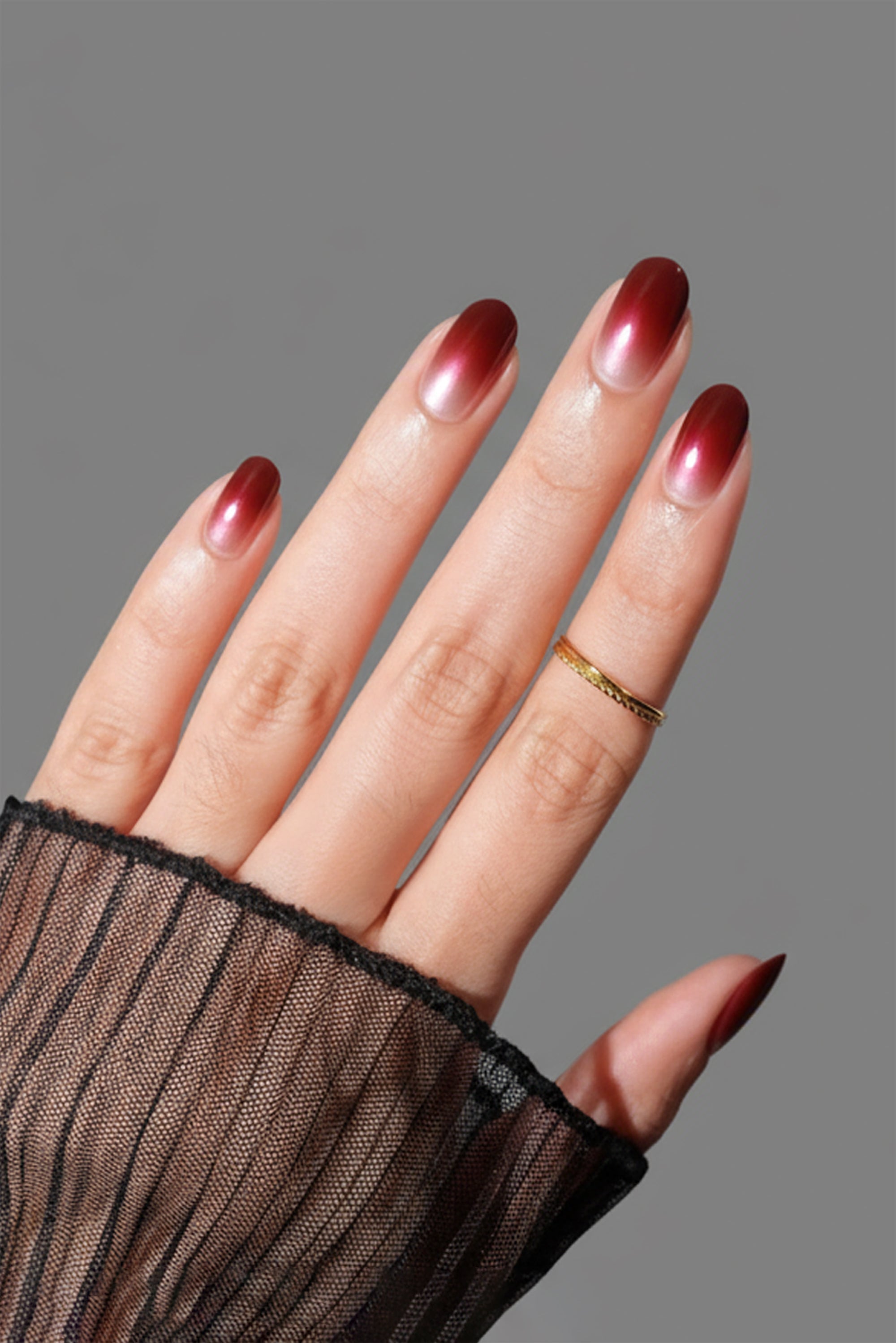 Wine Frost | Soft & Durable Press-On Nails